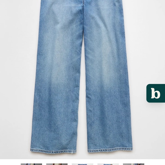 AE Strigid Super High-Waisted Ultra Wide-Leg Jean - Picture 3 of 4